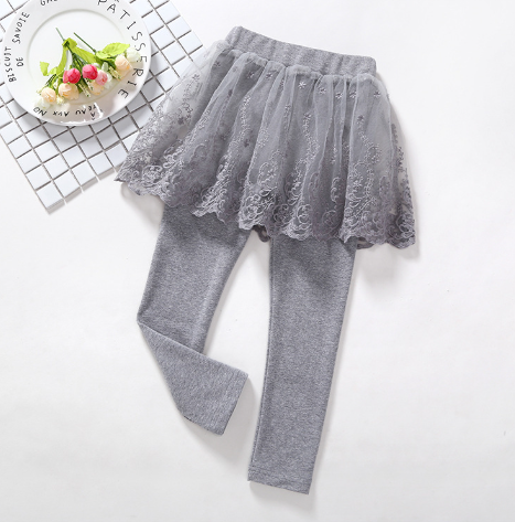 Girls Cotton Leggings with Skirt 2-7 years