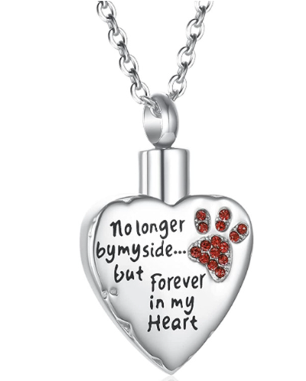 Heart-Shaped Pet Ash Necklace Image 9