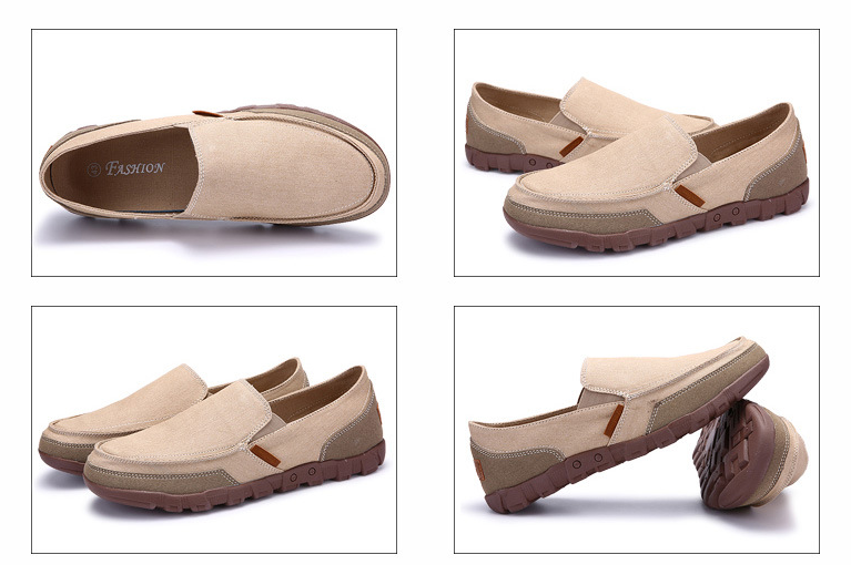 Men's Casual Canvas Shoes Khaki