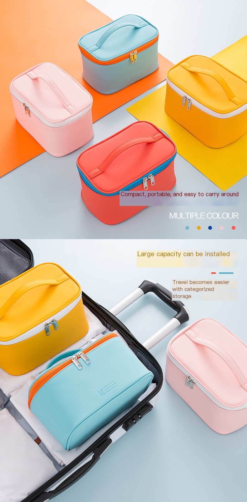 Korean Version PU Waterproof Cosmetic Bag 2