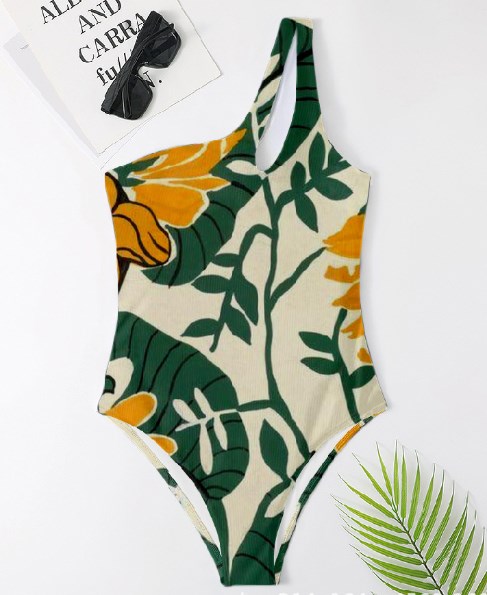 One-Piece Floral Swimsuit Image 2
