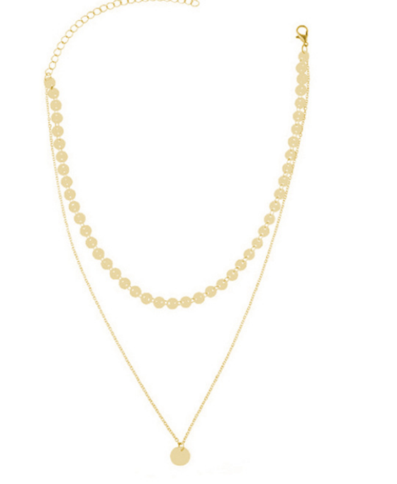 Multi-Layer Alloy Necklace in Silver