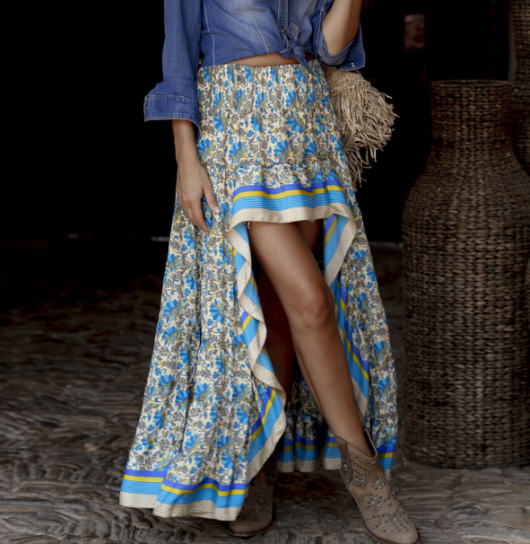 Women's Skirt - Blue Front View
