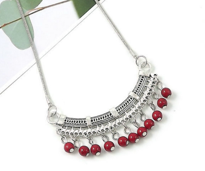 Bohemian Turquoise Necklace Blue