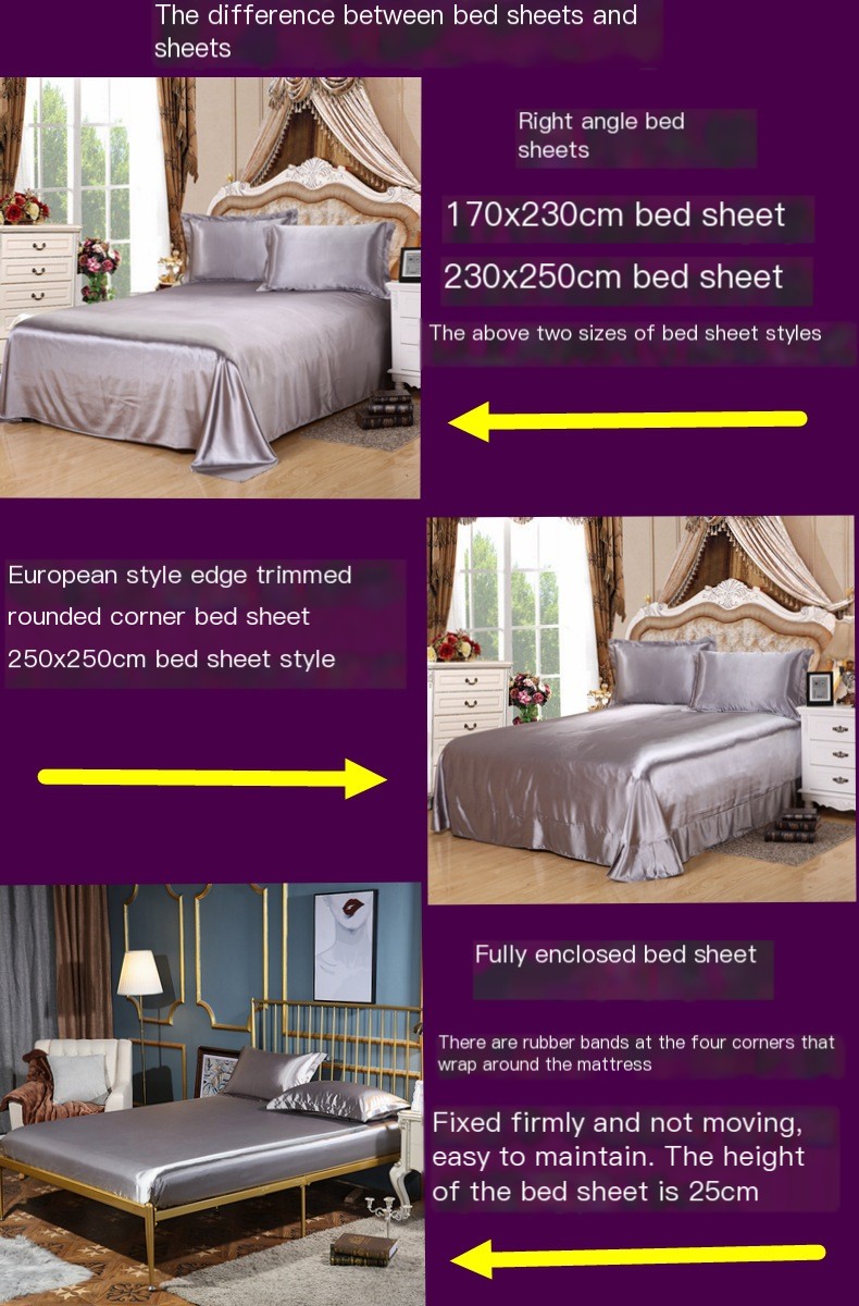 Silk Satin Bedding Set Image 1