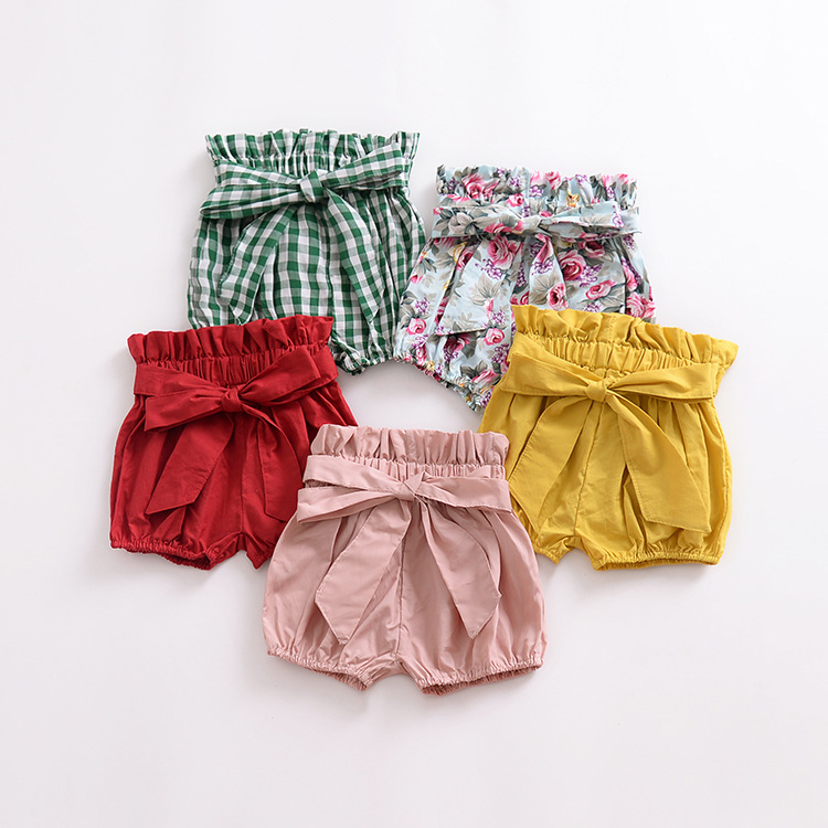Summer Butterfly Knot Bubble Shorts