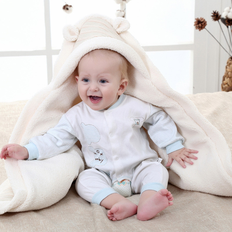 Newborn lambskin warm blanket image