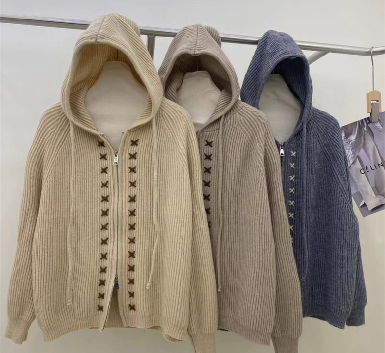 Hooded Cardigan Front View