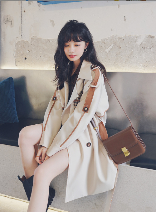 Women's Woolen Coat Close-Up