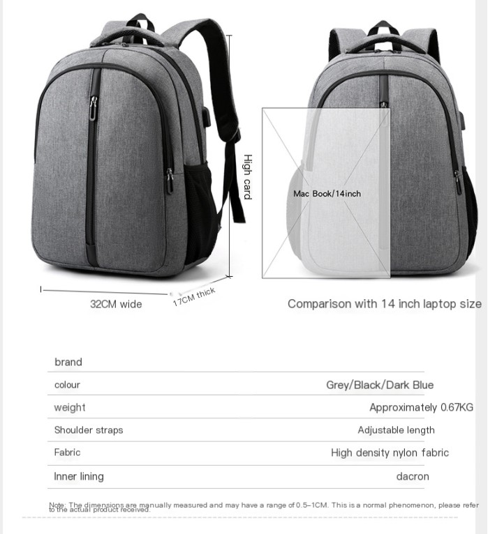 Men's Shoulder Bag Anti-Theft Multifunctional Backpack