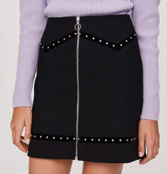Five-pointed Star Studded Metal High-waist Skirt 4