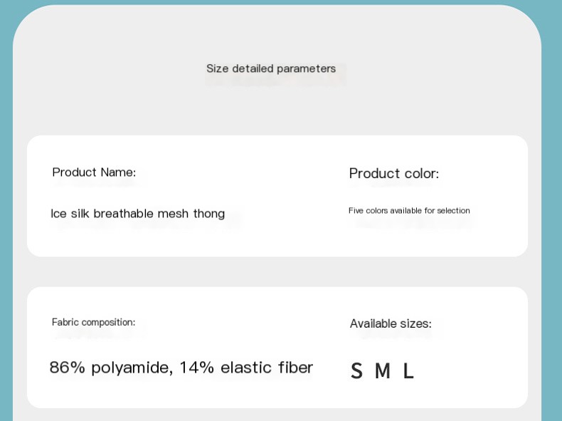 Ice Silk Breathable Mesh Thong 1
