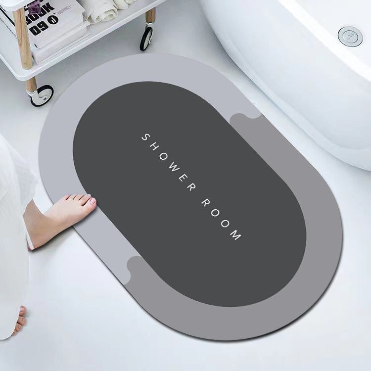 Modern Green Oval Bath Mat 4