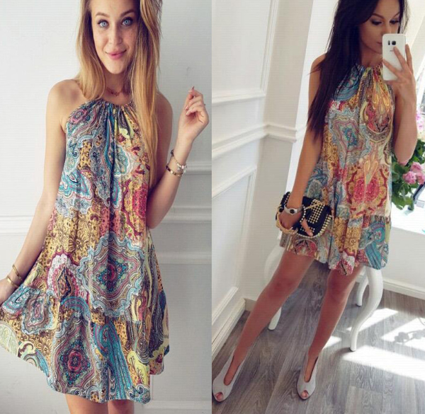 Ocean Print Dress