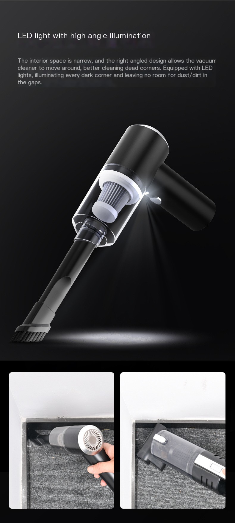 Wireless Car Vacuum Cleaner - Easy Storage