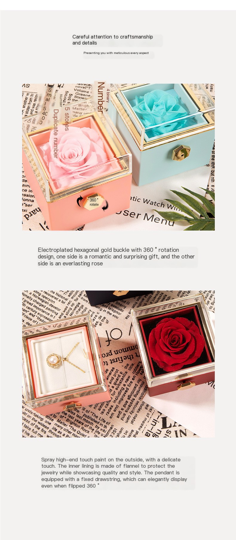 Rotating Rose Gift Box Image 4