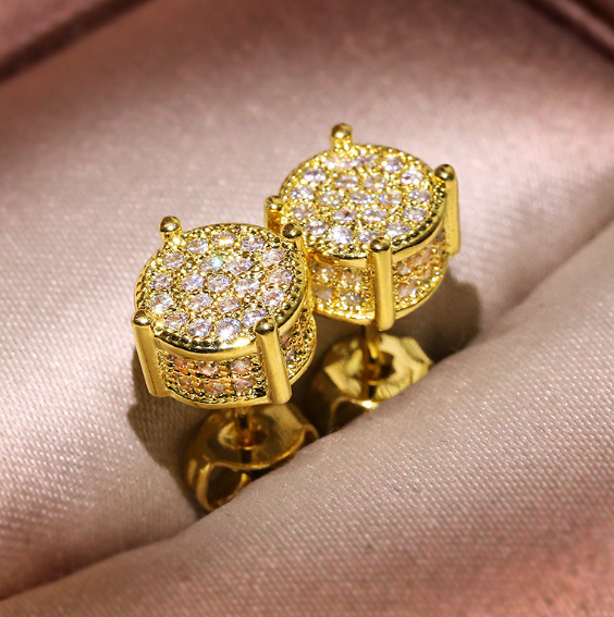 Gold Hip-hop Earrings