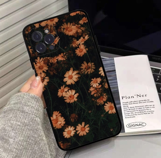 Sunflower Chrysanthemum Phone Case Silicone Soft for iphone 15 14 13 12 11 Pro Mini XS MAX 8 7 6 Plus X XS XR Cover