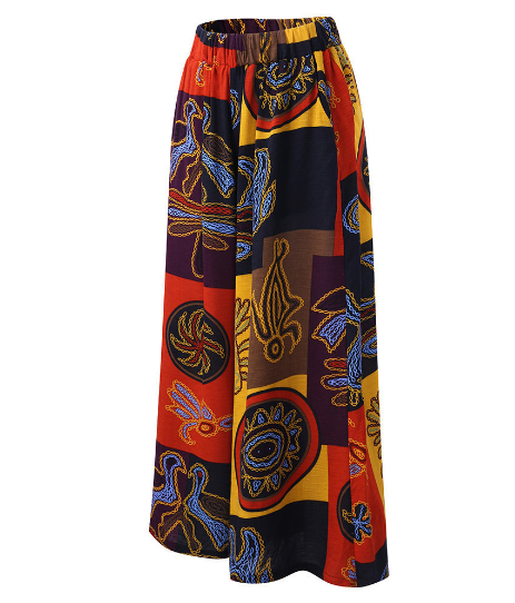 Mid Length High Waist Skirt - Front View