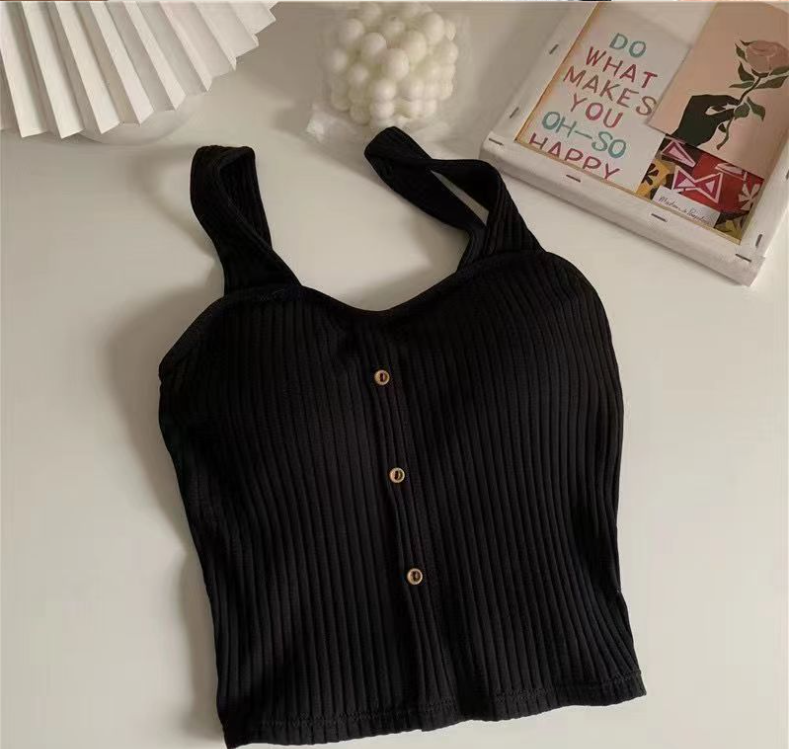 Cute Sleeveless Cropped Tank Top 4