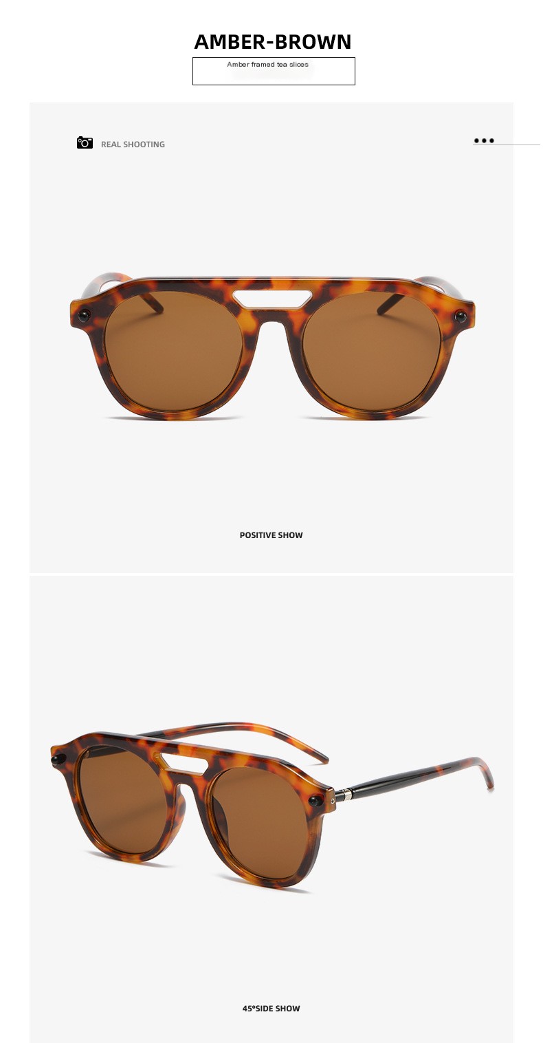Double Beam Square Sunglasses