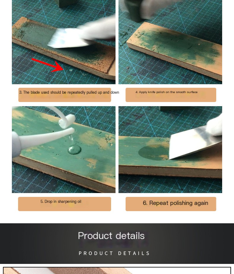 Leather Sharpening Board Close Up