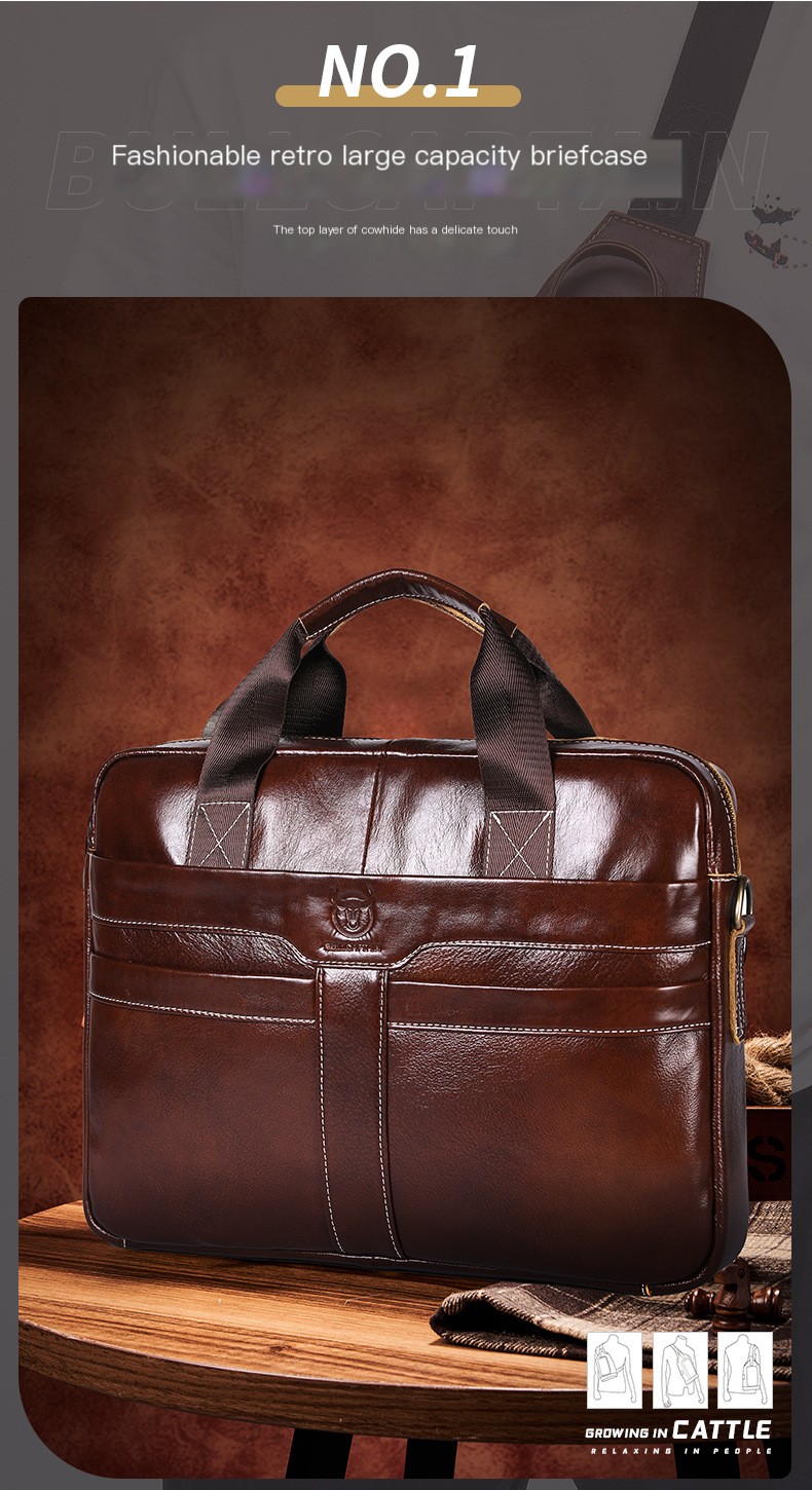 Executive Leather Briefcase Image 1