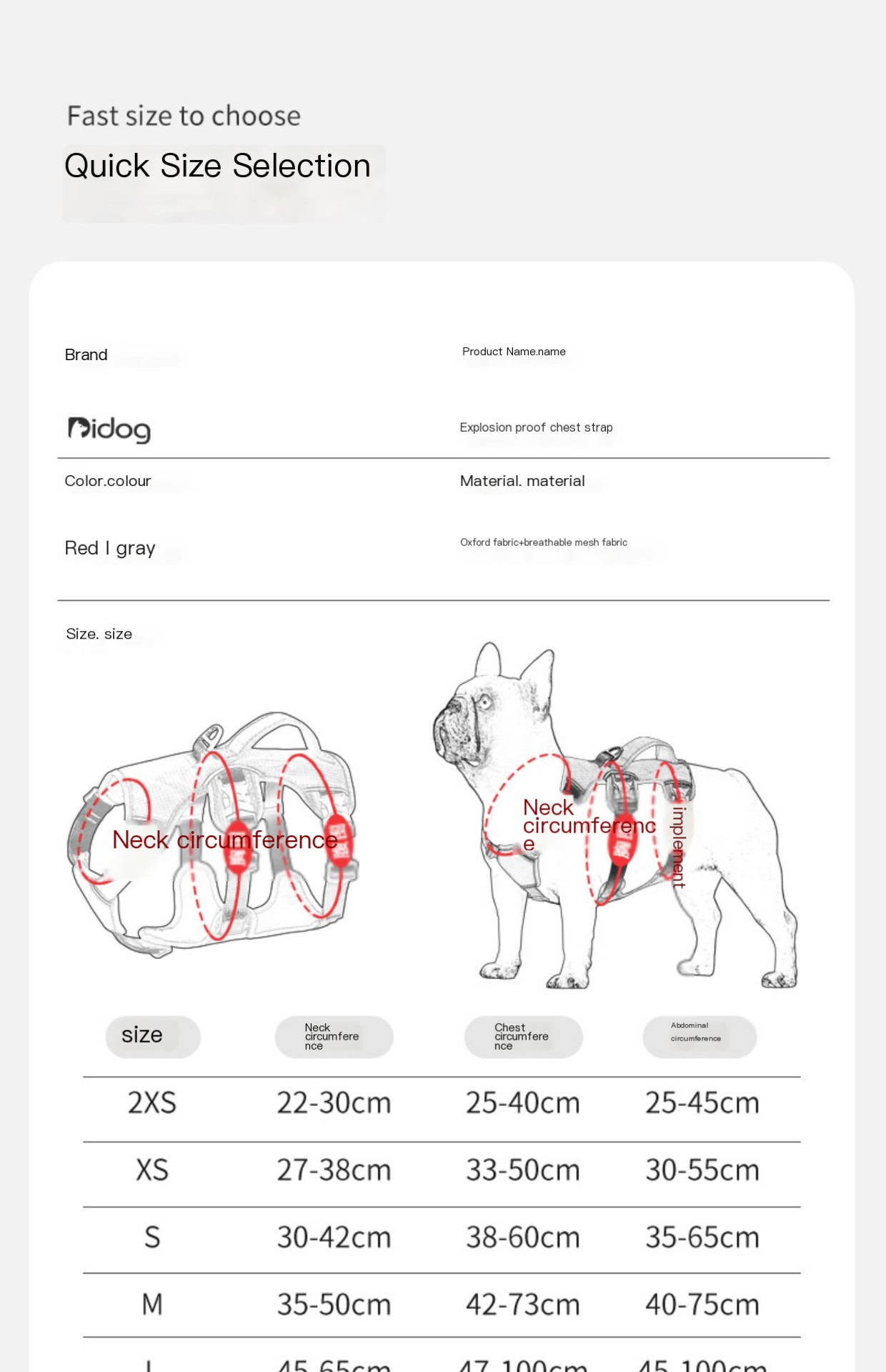 Reflective Harness in Red