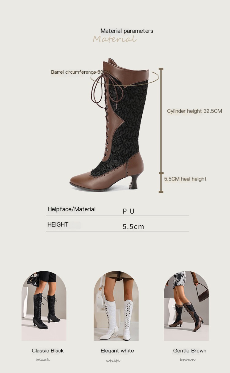 Stylish High-heeled Knee Boots