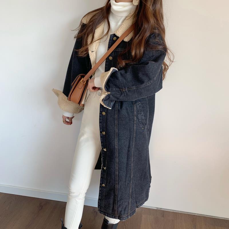 Slim And Thick Warm Denim Cotton Jacket Image 5