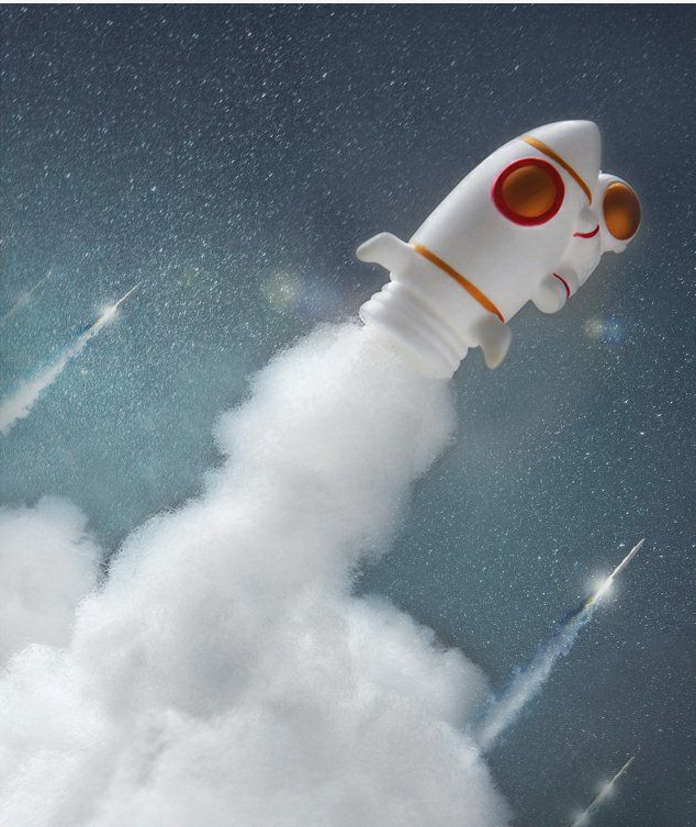 Rocket Lamp in Action