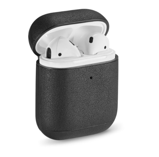 Leather Bluetooth Earphone Case - Blue