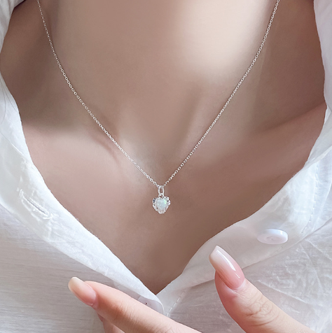 Close-up of Opal Necklace