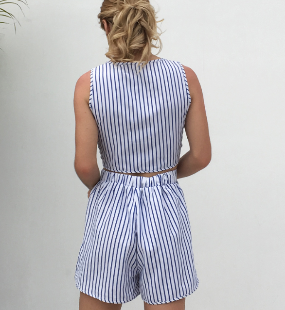 Summer Striped T-Shirt and Shorts Set Image 3