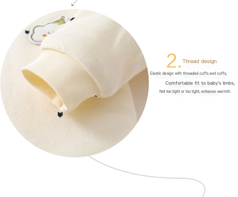 Children's underwear in autumn and winter, pure cotton 1-2 year old baby baby warm without bone thickening cotton clothes child suit
