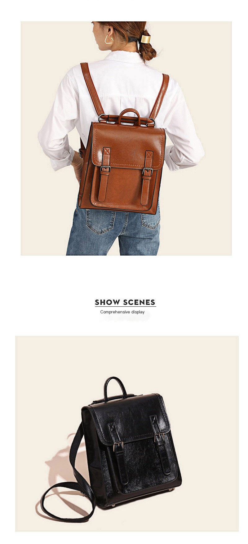 Fashion Travel Backpack details