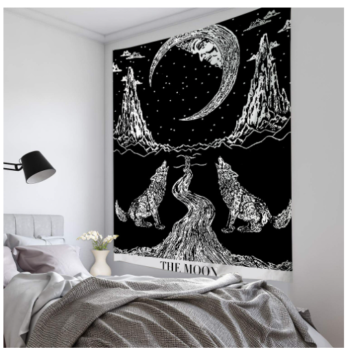 Wolf and Moon Tapestry 2
