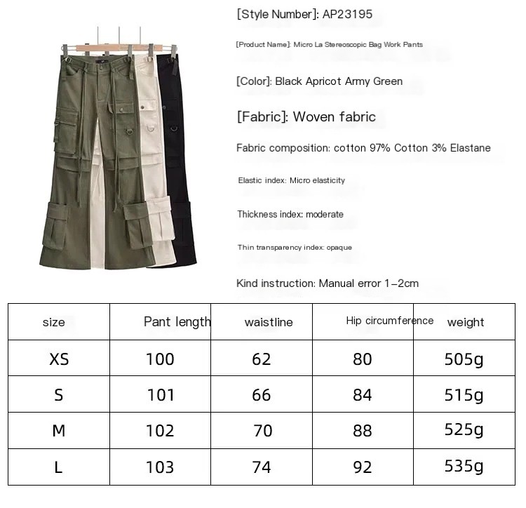American retro style multi-pocket overalls