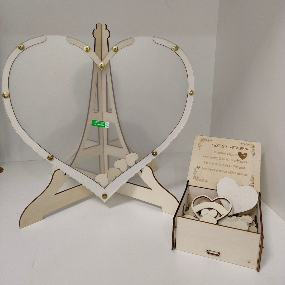 Wooden Wedding Guest Book image