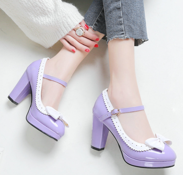 Lolita Butterfly Shoes - Purple