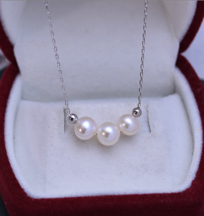 Elegant Silver and Gold Pearl Jewelry Set