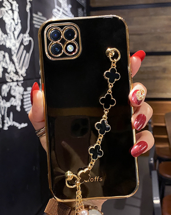 Blue Gem Chain Phone Case - Close Up