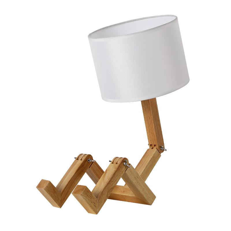 Wooden bedside lamp image 2