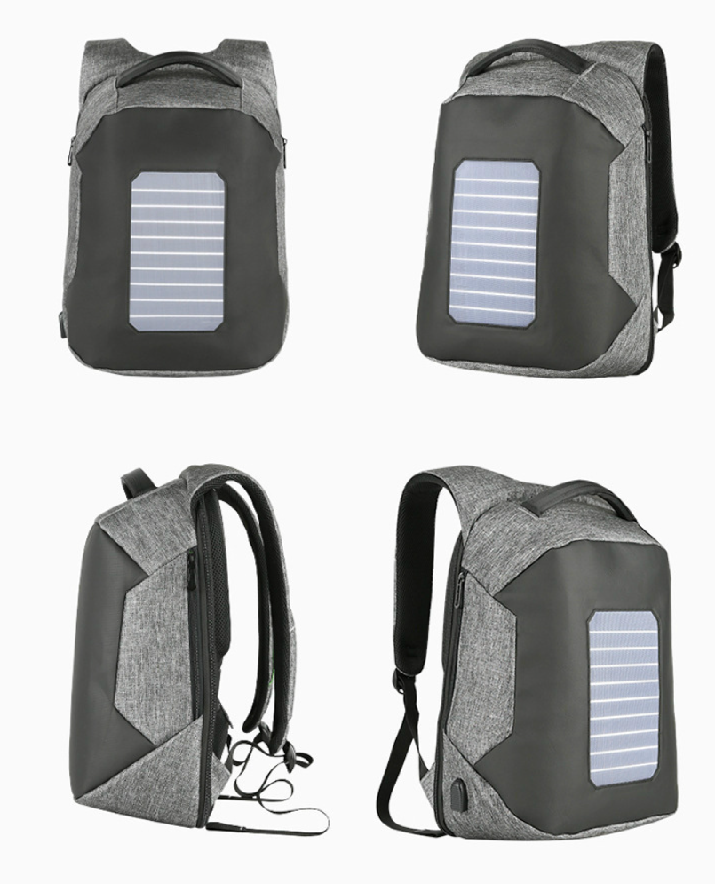 Different Colors of Solar USB Charging Backpack