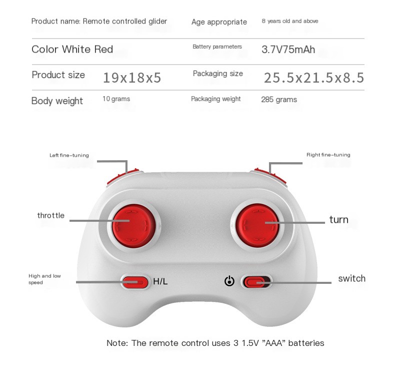 KF606 Mini Indoor Foam Glider
