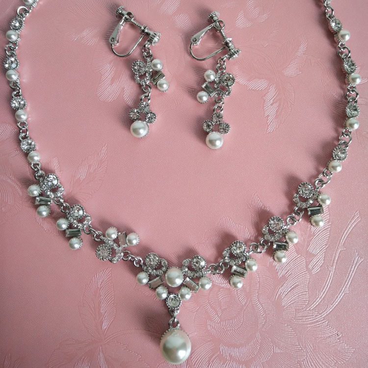 Bridal Necklace and Earrings Set 2