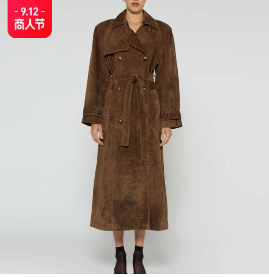 Everyday Suede Trench Coat image