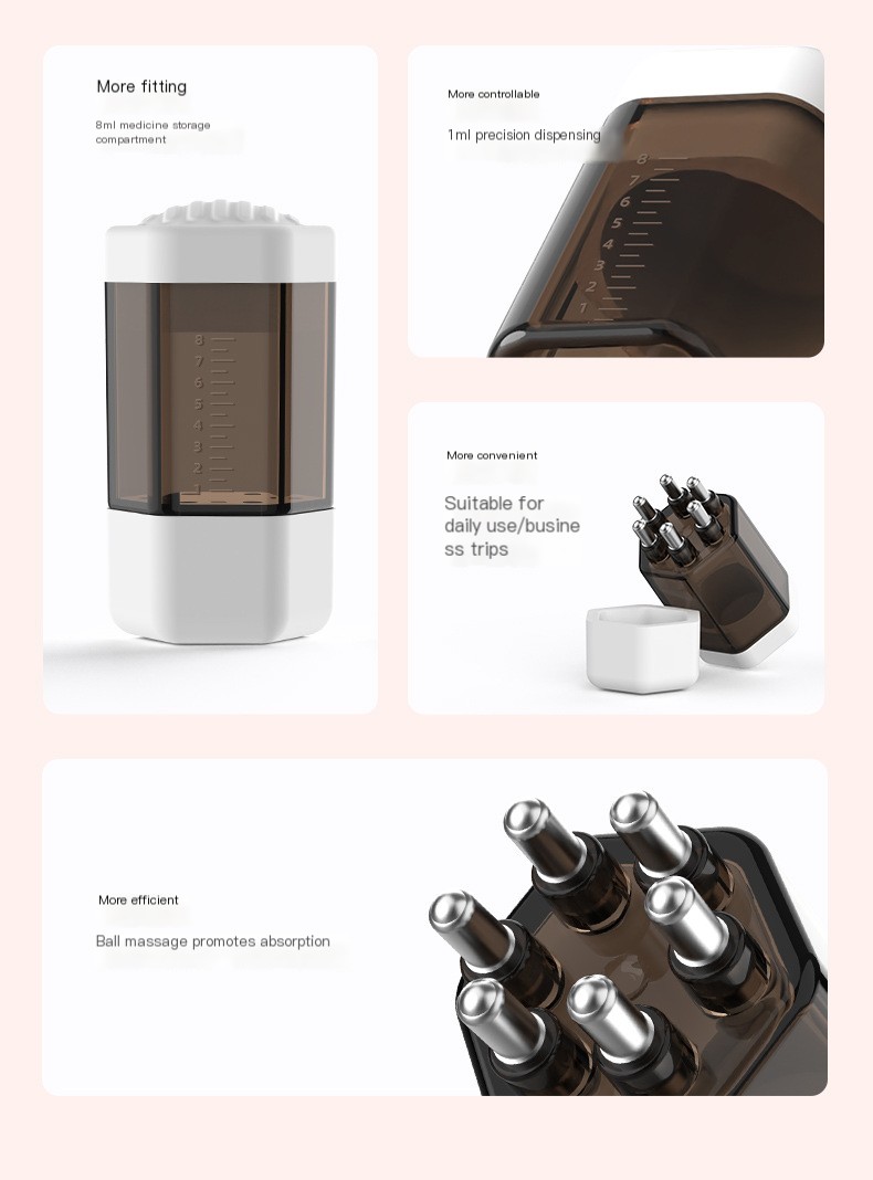 Hexagonal Six-Roller Massage Applicator Close-up