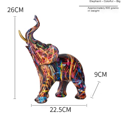Colorful Elephant Sculpture Detail