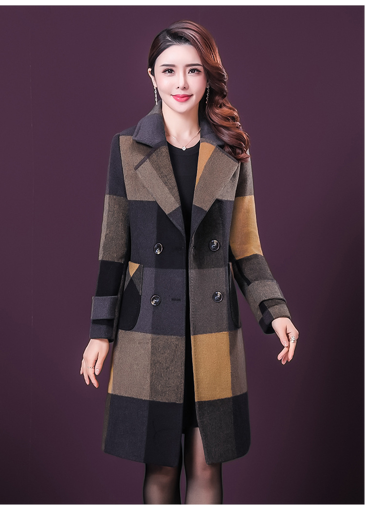 Slim Mid Length All Match Woolen Coat 5